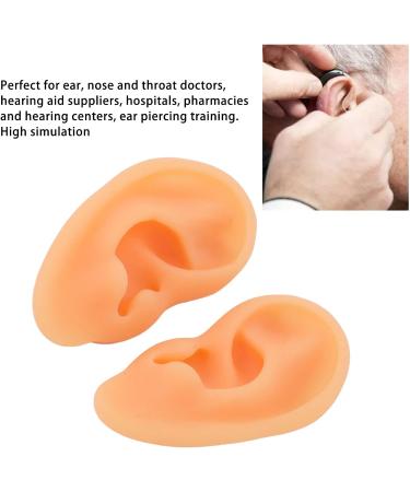 Soft Silicone Human Ear Model Set for Acupuncture Practice - 2 Pieces, Clear Structure - Ideal for Hospitals - Buy Online on SooperMarket.com