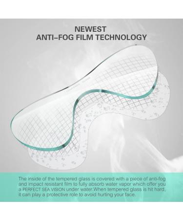 Supertrip 2023 Snorkeling Gear Set - Anti-Fog Tempered Glass Mask for Adults in Lake Blue - Buy Online on SooperMarket.com