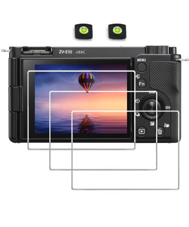 ZV-1F ZV-1 ZV-E10 Screen Protector Compatible Sony ZV1F ZV-1 ZV1 ZV-E10 ZVE10 Mirrorless Camera,debous Anti-scratch Tempered Glass crystal-clear Hard Protective Film Shield Cover Guard Lcd protection (3pcs)