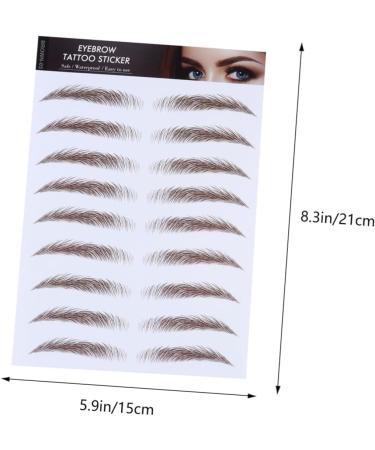 FOYTOKI 4pcs Grooming Natural Hair- False Eyebrow Realistic Hair-like Girl Tools Brown Shaping Transfer - Buy Online on SooperMarket.com