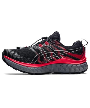 ASICS Men's Trabuco Max Trail Running Shoes 10.5 Black/Electric Red