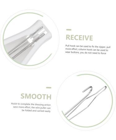 Button Hook Helper Aid Button Assist Tool Hook Dressing Aid Tool White Steel - Buy Online on SooperMarket.com