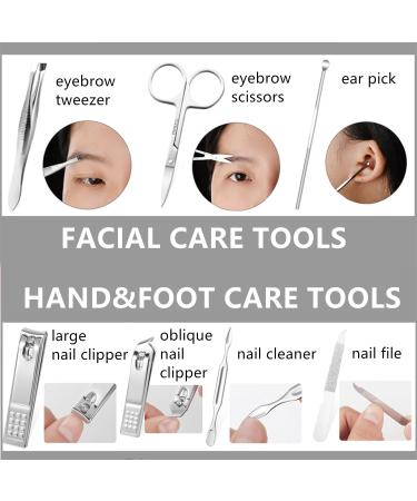 Nail Knip Set & Manicure Kit for Men - Stainless Steel Grooming Tools in Portable Travel Suitcase - Perfect Gift for Husband Friends & Family - Buy Online on SooperMarket.com