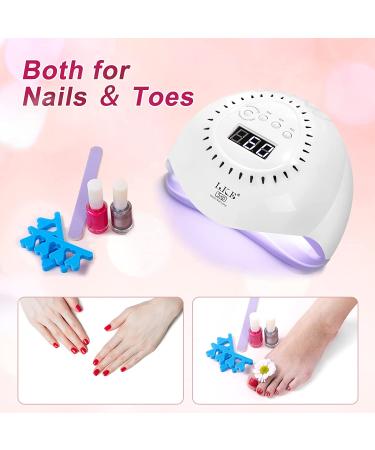 168W UV LED Nail Lamp | Quick-Drying Nail Dryer with 4 Timers | Automatic Sensor UV Light for Nails | Ideal for UV Resin & Gel Polish - Buy Online on SooperMarket.com