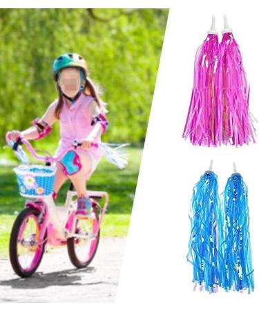 Laseners 6 Pairs Bike Handlebar Streamers - Sparkle Tassel Ribbon Accessories for Girls Boys | Blue Pink Purple - Buy Online on SooperMarket.com