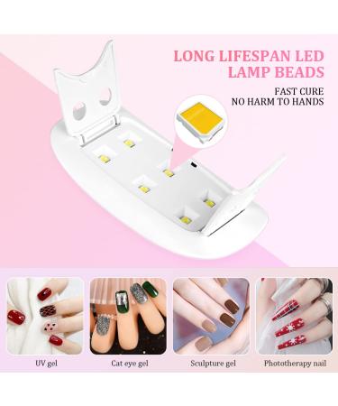 URAQT Mini Gel Nail Lamp - Portable 6W UV LED Nail Dryer with USB, Professional Nail Art Tool for Gel Polish - Perfect Gift for Thanksgiving & Christmas - Buy Online on SooperMarket.com
