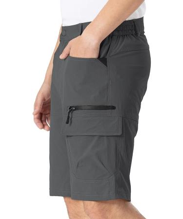 Rdruko Men's Quick Dry Cargo Shorts - Dark Grey, 36 - Buy Online on SooperMarket.com