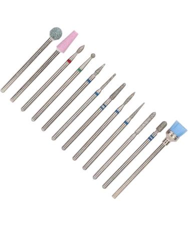 Dekaim Nail Drill Bit Set | 12pcs Tungsten Alloy Nail Polishing Drill Bits for Manicure & Pedicure - Type A - Buy Online on SooperMarket.com