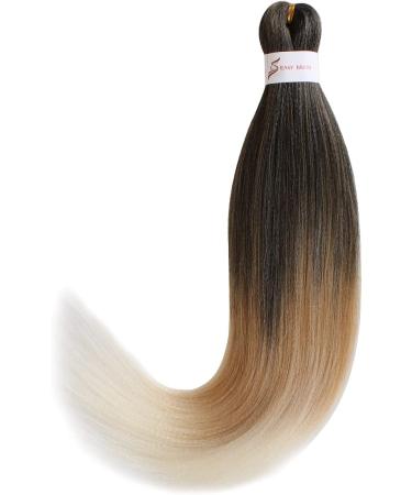 Leeven 8 Packs Pre Stretched Braiding Hair 26 Inch Yaki Texture Ombre Brading Hair Extensions for Box Braids Kanekalon Hair Fiber Crochet Hair Extensions for Braiding /26 Inch 1B/27/613# 26 Inch (Pack of 8) 1B/27/613# - Buy Online on SooperMarket.com