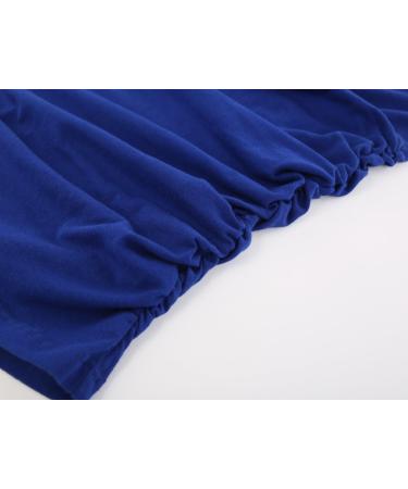 ZUMIY Maternity Nursing Top - Women's Cotton V Neck Ruched Waist Double Layered Tank - S Blue - Buy Online on SooperMarket.com
