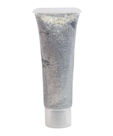 Eulenspiegel - Glitter Gel Body Glitter Body Glitter Make-up Carnival Festival Silver 18 ml (Pack of 1)