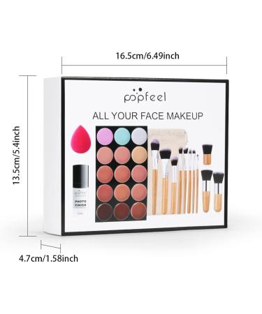 Joyeee All in One Makeup Kit - Full Starter Multipurpose Set for Women & Teen Girls | Includes Concealer Palette, Brush Sets, Primer & Powder Puff - SET003 - Buy Online on SooperMarket.com