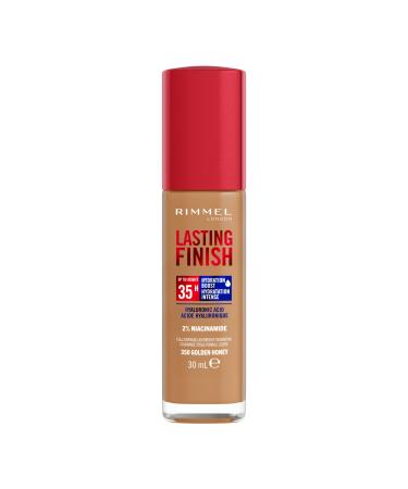 Rimmel London - Lasting Finish 35 Hour Foundation Long-Wearing Hydrating Vegan Formula Full-Coverage - Golden Honey 1 count (Pack of 1) Golden Honey - 350