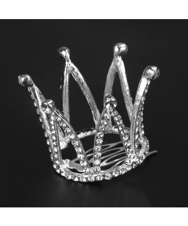 Minkissy Small Tiara Crown with Hair Comb Princess Tiara Comb Mini Birthday Crown Flower Girl Headpiece for Bridal Wedding Prom Birthday Party - Buy Online on SooperMarket.com