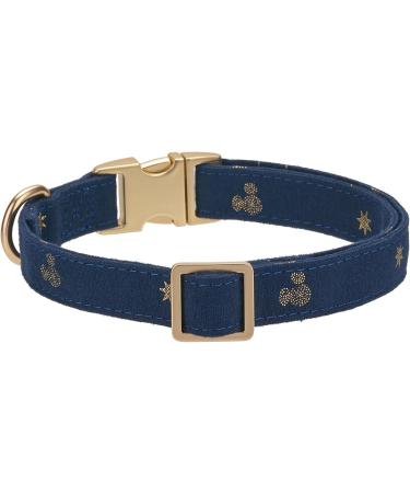 Yudote Soft Dog Collar for Sensitive Skin | Natural Cotton Fabric | Oxford Blue | Ideal for Small Calm Dogs - Buy Online on SooperMarket.com