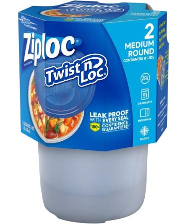 Ziploc Twist 'n Loc 32 oz Container 2 Count - Convenient Food Storage Solution - Buy Online on SooperMarket.com