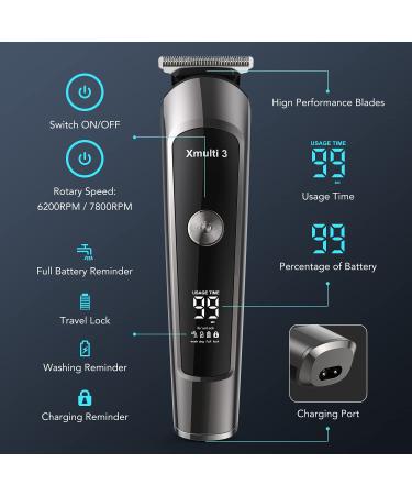 OPOVE Electric Beard Trimmer for Men - All-in-1 Grooming Kit | Manscape Body, Nose Trimmer - Cordless Clippers with Waterproof Design | 115min Runtime - Buy Online on SooperMarket.com