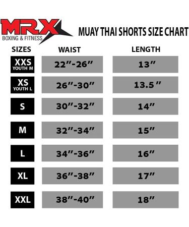 MRX Men's Boxing Shorts - Black/Red, Large | Training & Fighting Muay Thai MMA BJJ Kickboxing Trunks - Buy Online on SooperMarket.com