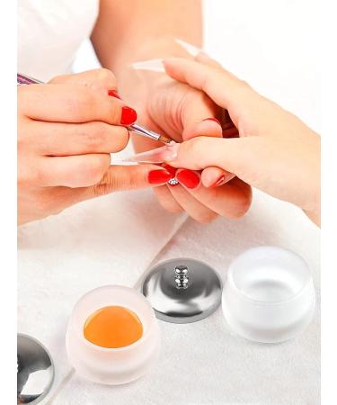 TOROKOM 2Pcs Glass Dappen Dish with Lid for Acrylic Nails - Matte Finish - Buy Online on SooperMarket.com
