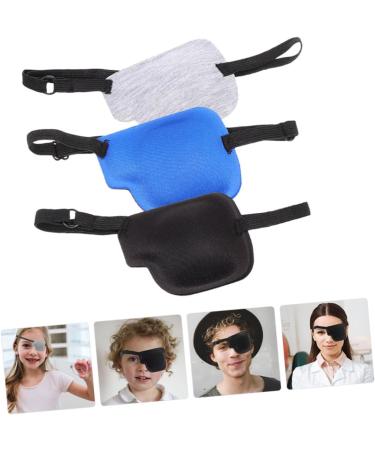 ORFOFE 6 Pcs Single Eye Mask Small Eye Protector Adjustable Eye Cover Lazy Eye Glasses Eye Patch Polyester - Buy Online on SooperMarket.com