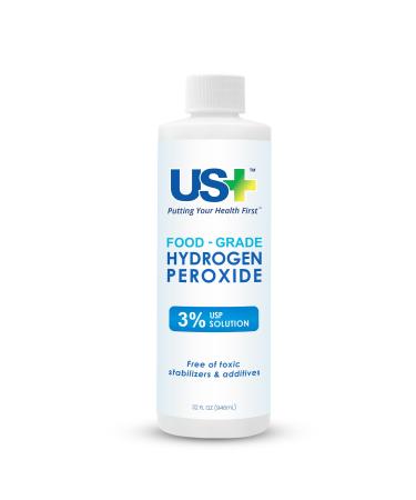 Food Grade 3% Hydrogen Peroxide - Versatile All-Natural Cleaner - Made in USA - 32 Fl Oz (1 Quart)