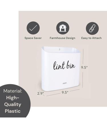 Laundry Room Trash Can - Magnetic Lint Bin for Easy Laundry Cleanup - Stylish White Lint Holder - Keep Your Space Tidy - Buy Online on SooperMarket.com