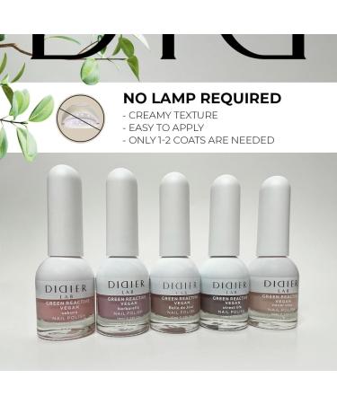 DIDIER LAB Green Reactive - Bordeux - Vegan Nail Varnish - Long Lasting Nail Polish - Hema Free - Cruelty Free - 25 Free Formula - Non Toxic Nail Polish - Maroon Nail Polish - 10ml - Buy Online on SooperMarket.com
