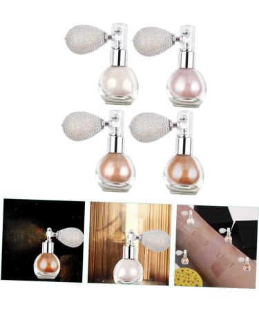 KALLORY 4pcs Body Powder Spray Glitter Highlighter Eyeshadow Pressed Powder Spray Face High Gloss Spray Body Shimmer Spray Highlighter Powder Spray Glitter Highlight Powder Spray Miss Hair 7.5X6.9CM As Shown - Buy Online on SooperMarket.com