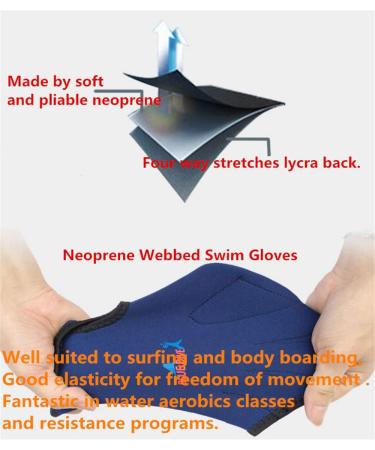EXCEREY Swimming Webbed Gloves - Aquatic Fitness Paddles for Men and Women - Blue - Buy Online on SooperMarket.com