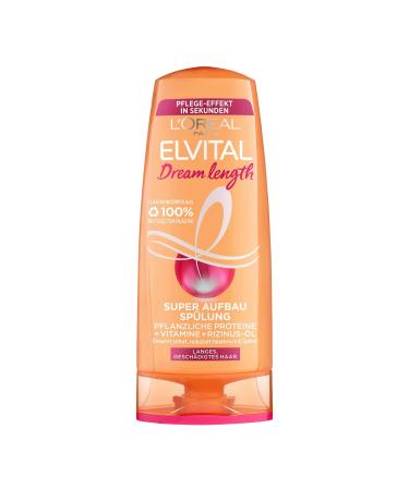 L'Or al Paris Elvital Conditioner against Spliss for fragile hair with castor oil Dream Bengthth Super Structure Rinse 1 x 250 ml 250 ml (1 Pack)