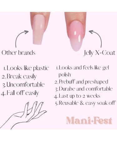 Glazed Donut Chrome Hailey Bieber Trend Press On Nails | Handmade Almond Shape 30-Piece Nail Kit - Buy Online on SooperMarket.com