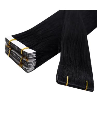 Buy Youngsee Black Tape In Extensions - Real Hair 50cm Virgin Quality 5pcs 12.5g | Smooth & Easy Application - Buy Online on SooperMarket.com