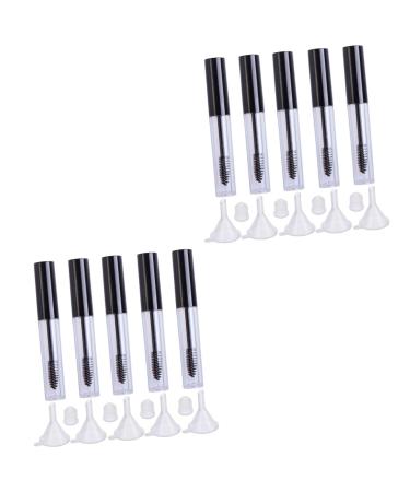 Gogogmee 10 Pcs Eyelash Brush Tube Storing Eyelash Cream Funnel Empty Mascara Bottle Empty Mascara Tube