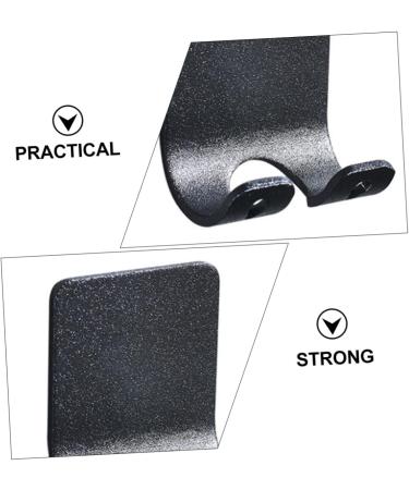 Osaladi 12-Pc Razor-Free Bathroom Hooks | Decorative Wall Hook for Cabinets | Child-Safe Aluminum | Black | Efficient Space-Saving Solution - Buy Online on SooperMarket.com