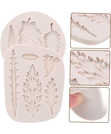 Alipis 4 Pcs Leaf Mold Baking Cakes Molds Candle Decor Candy Mold Xmas Fondant Molds Resin Molds Palm Multi-Function Fondant Mold Soap Silicone Molds DIY Clay Silica Gel White Small Cake - Buy Online on SooperMarket.com