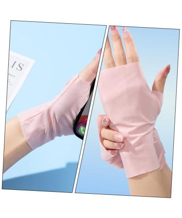minkissy 4 Pairs Ice Silk Nail Gloves UV blocking gloves fingerless protection gloves anti UV hands gloves anti gloves nail salon gloves UV shield gloves hand gloves Nylon outdoor Miss - Buy Online on SooperMarket.com