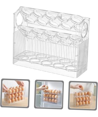 NAMOARLY Egg Storage Box Clear Drawer Plastic Eggs Egg Organizer for Refrigerator Egg Rack Devil Crisper - Buy Online on SooperMarket.com