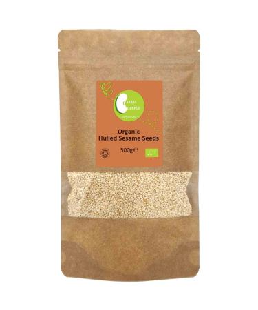 Organic Sesame Seeds Hulled - Certified Organic- by Busy Beans Organic (500g)