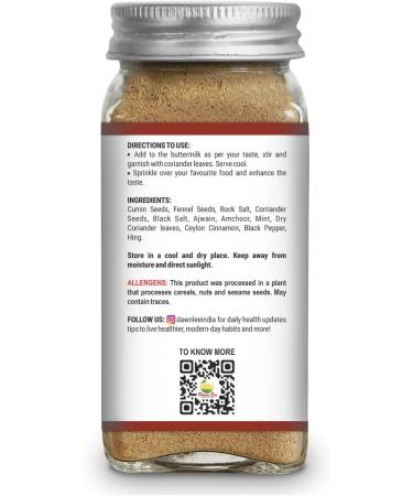 Dawn Lee Butter Milk Masala Indian Summer Hydrating Drink Blend of Natural Digestive Spices No White Sold Made with Desi Khand Buttermilk Masala Powder-75 Gram - Buy Online on SooperMarket.com