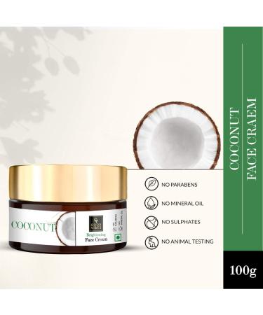 Good Vibes Coconut Brightening Face Cream - Hydrating Lightweight Moisturizer for All Skin Types | Paraben & Sulfate Free (100g - Buy Online on SooperMarket.com
