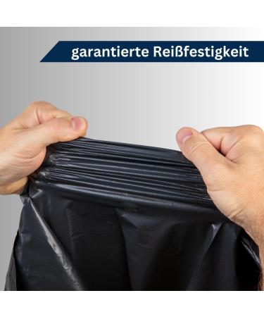 Toneco Strong Garbage Bags 240L - 100% Recycled Black - Ideal for Camping Household & Industry - 20 Durable 100x125cm Bags - Buy Online on SooperMarket.com