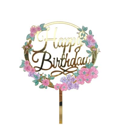 Video Game Cake Topper Mining Theme Happy Birthday Cake Decorations Kids Party Supplies Cute Glitter Gaming Party Favors for Boys Girls Adults Birthday Perfect Cake Decor for Game Fans (Style A)