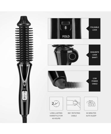 Portable Foldable Anion Hair Curler - Ceramic Tourmaline Curling Iron for Long Lasting Styles | Anti-Scald Design | International Shipping Available - Buy Online on SooperMarket.com