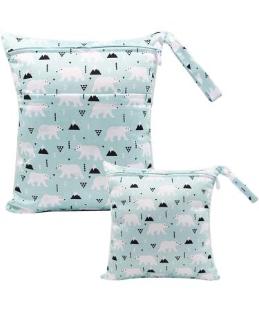 Egurs Polar Bear Diaper Bag Set - Large & Medium Wetbag for On-the-Go Parents | International Shipping Available - Buy Online on SooperMarket.com