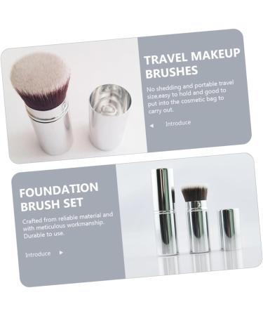 minkissy Retractable Makeup with Cover Cosmetic Applicator Foundation Brush Retractable Blush Brush Makeup Tool Retractable Powder Brush Makeup Supplies Artificial Fiber Telescopic - Buy Online on SooperMarket.com