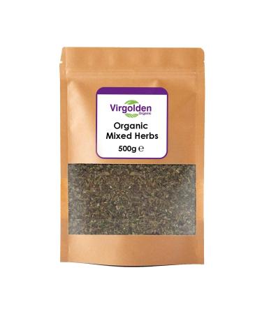 Organic Mixed Herbs 500g by Virgolden Organic - Blend of Organic Dried Basil Thyme Oregano and Parsley