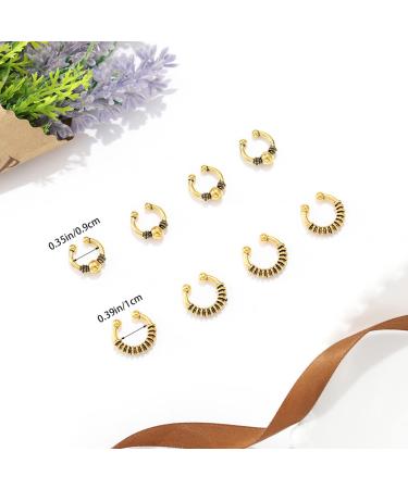 Gold African Deadlock Beads Jewelry Metal Loc Cuff Rings - Pack of 40 | Black Women's Cornrows Braid Hair Jewels - Buy Online on SooperMarket.com