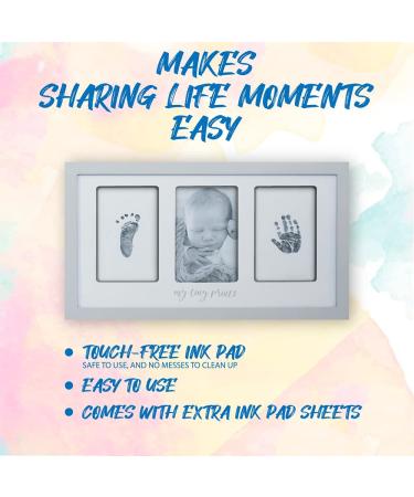 My Tiny Prints Newborn Baby Handprint and Footprint Kit - Baby Keepsake Frame with Ink Pad - Baby Shower Gift - 17 x 9.5 - Gray - Buy Online on SooperMarket.com
