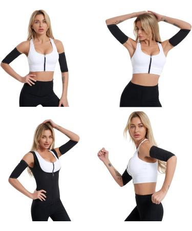 Buy Angelkiss Sauna Arm Shaper - Elastic Compression Sleeves for Slimming Arms | Fitness & Sport | XXL/3XL Black & Silver - Buy Online on SooperMarket.com