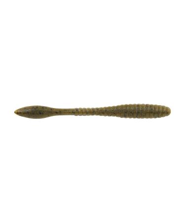 Berkley PowerBait MaxScent Fishing Soft Bait Powerbait Maxscent Flat Worm Green Pumpkin 4 1/4"
